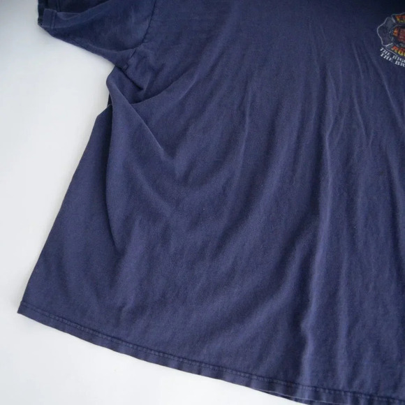 Vintage 03' Delta Pro Weight Navy FDNY 2nd Class The Rock Back Bully Hit 3XL - Picture 6 of 10